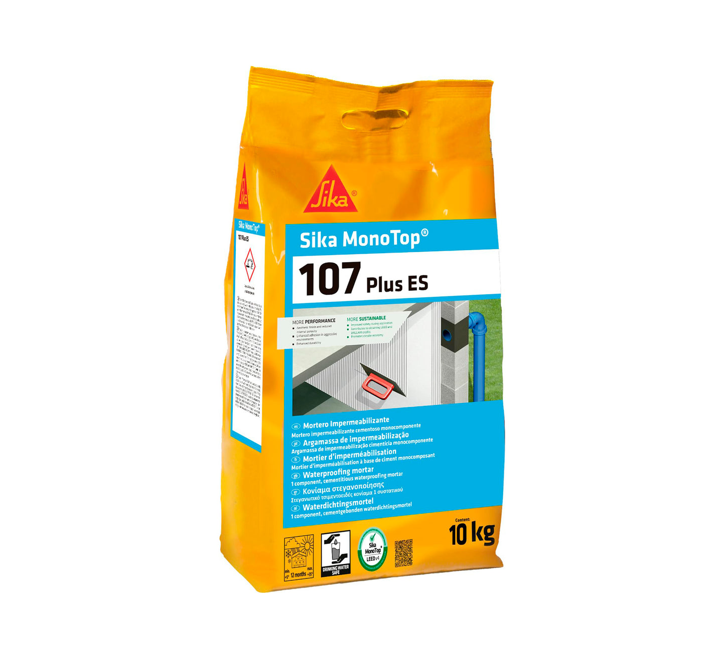 Sika Monotop 107 Plus Mortier Imperméabilisant Sac 10kg