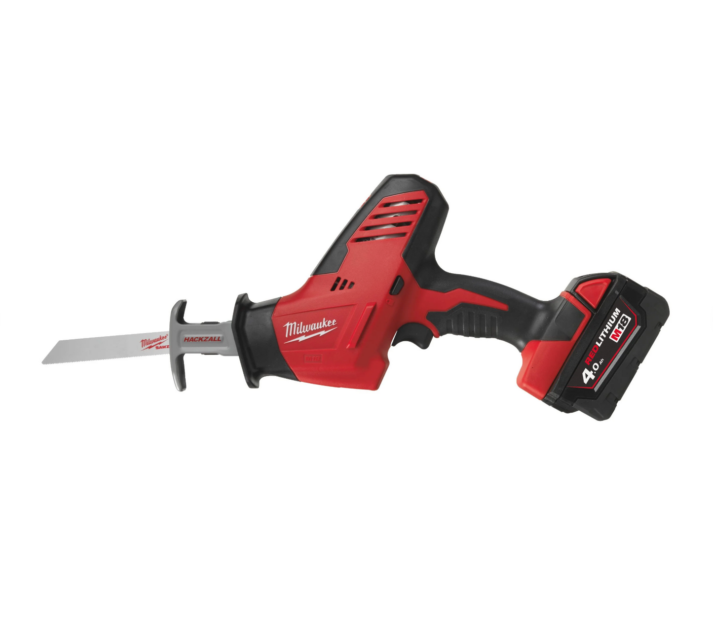 Milwaukee C18 HZ-402B M18 Reciprocating Saw with 2 x 4Ah Batteries + Charger + Bag