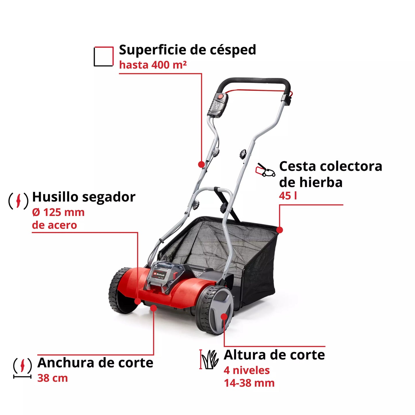 Accu grasmaaier 18V GE-HM 18/38 Li-Solo Einhell