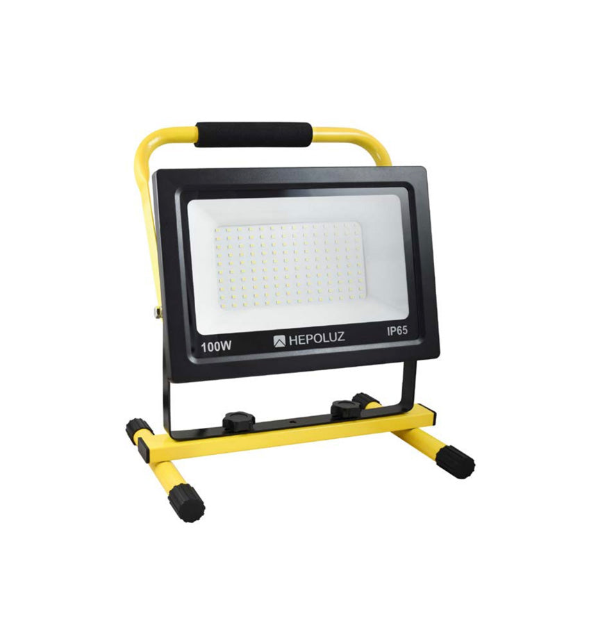 LED-schijnwerper met steun 100W 6000K Hepoluz