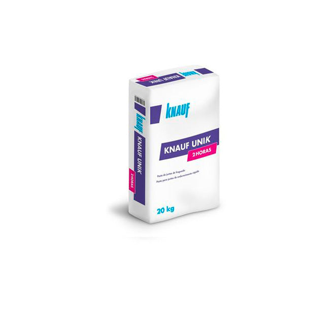 Saco pasta de juntas de fraguado rápido 20kg Knauf Unik 2h