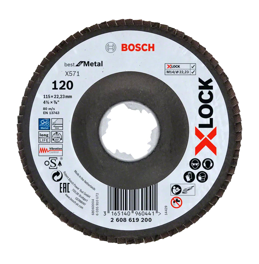 Disque à lamelles X571 Best for Metal X-LOCK 115mm Bosch