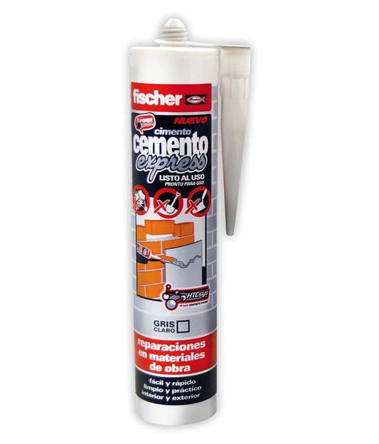 310ml patroonplamuur Fischer Cement Express Lichtgrijs