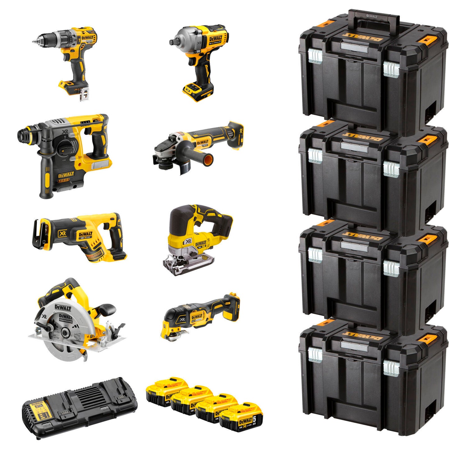KIT 8 Gereedschap XR 18 V DCK865P4T DeWalt