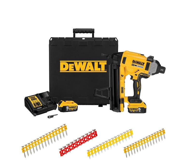 Cloueur combiné pour béton et acier alimenté par batterie 18 V DCN890P2 + 5 020 clous Dewalt