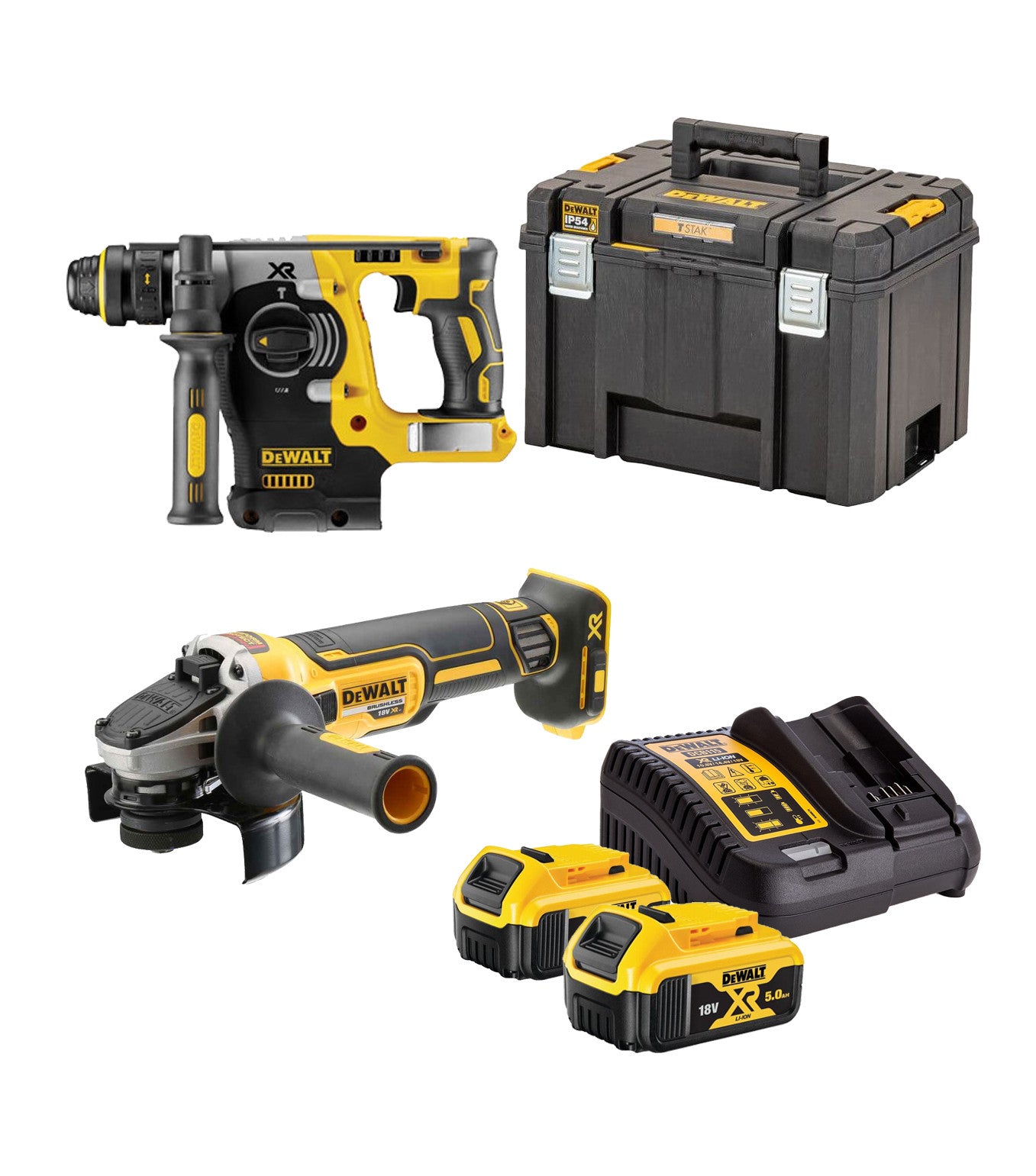 KIT XR 18V 5Ah DCH273 en DCG405 CPROF719 Dewalt