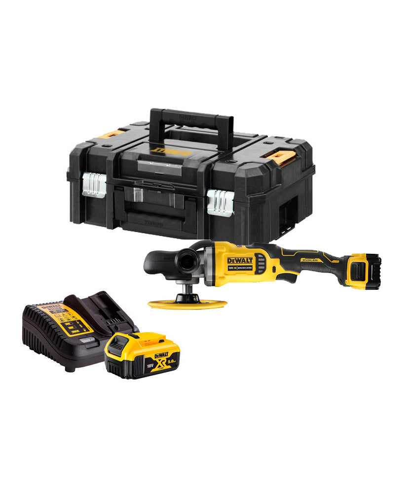 Polisseuse 18V Max 180mm avec 2 batteries 5Ah Dewalt DCM849P2