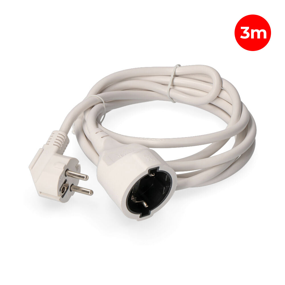 Extension cord with 1 2P+E socket, 16A 250V~; 3 m of H05VV-F 3G1.5mm² cable, EDM