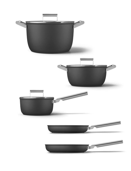 Smeg Matte Black Kitchenware Set 5 Pieces