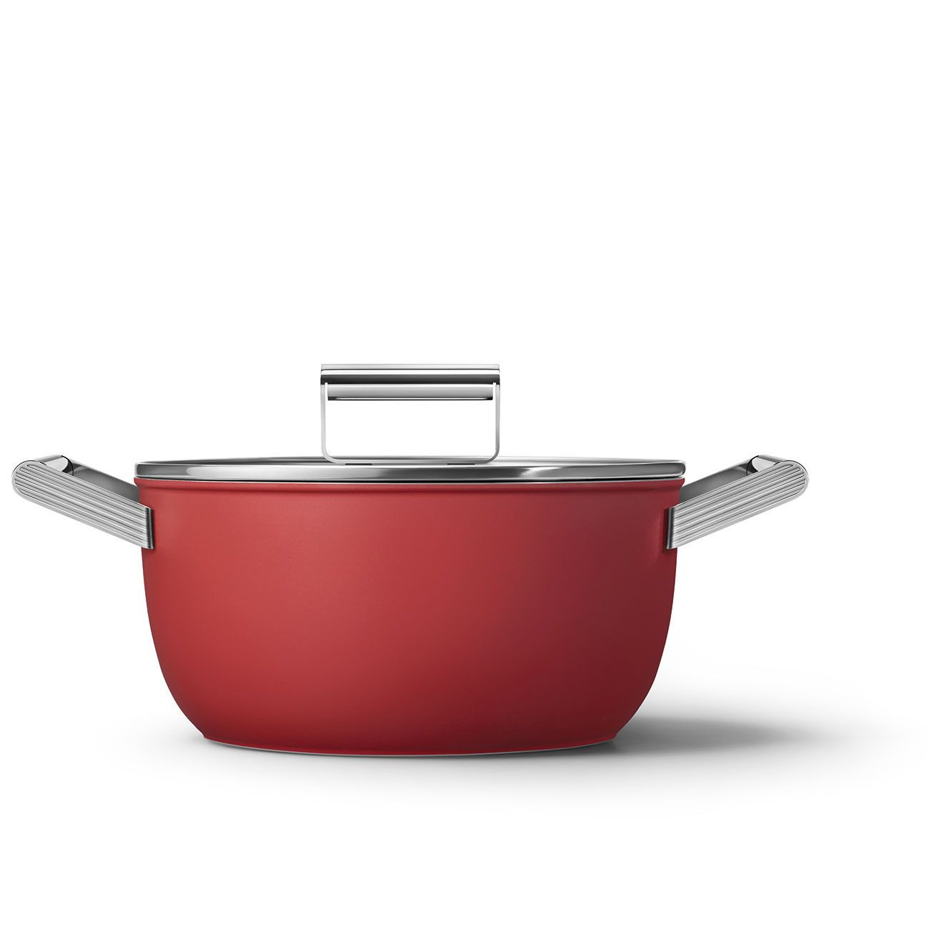 Ensemble de casseroles rouge mat Smeg