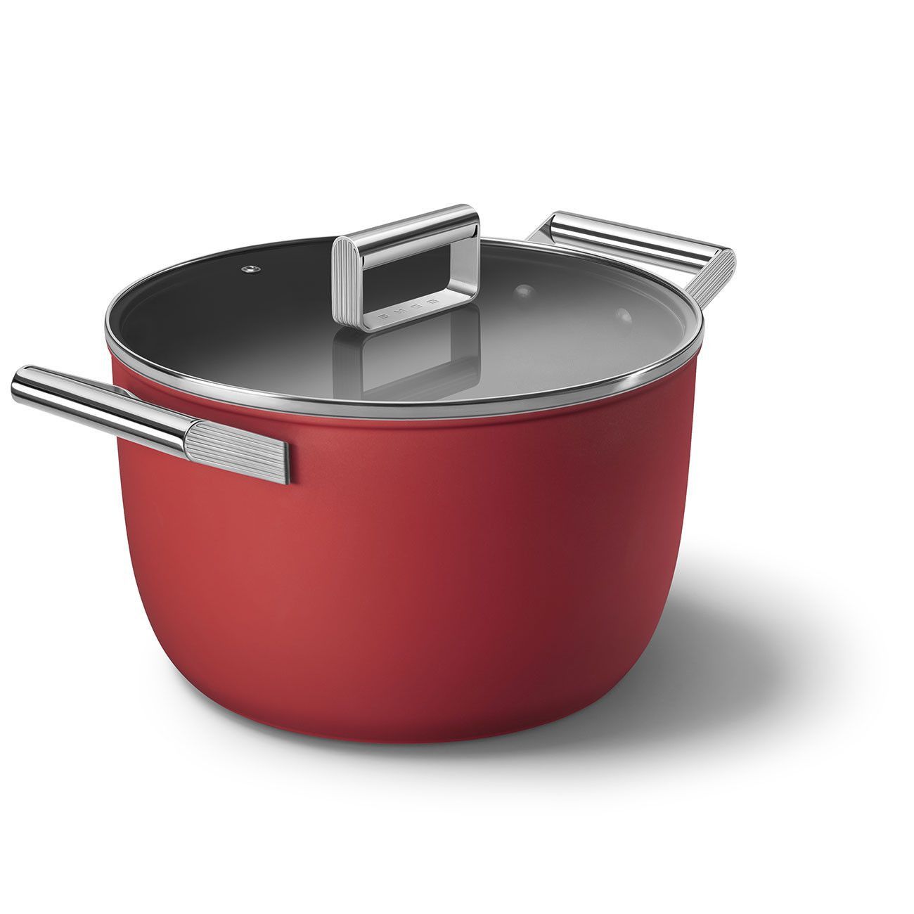 Ensemble de casseroles rouge mat Smeg