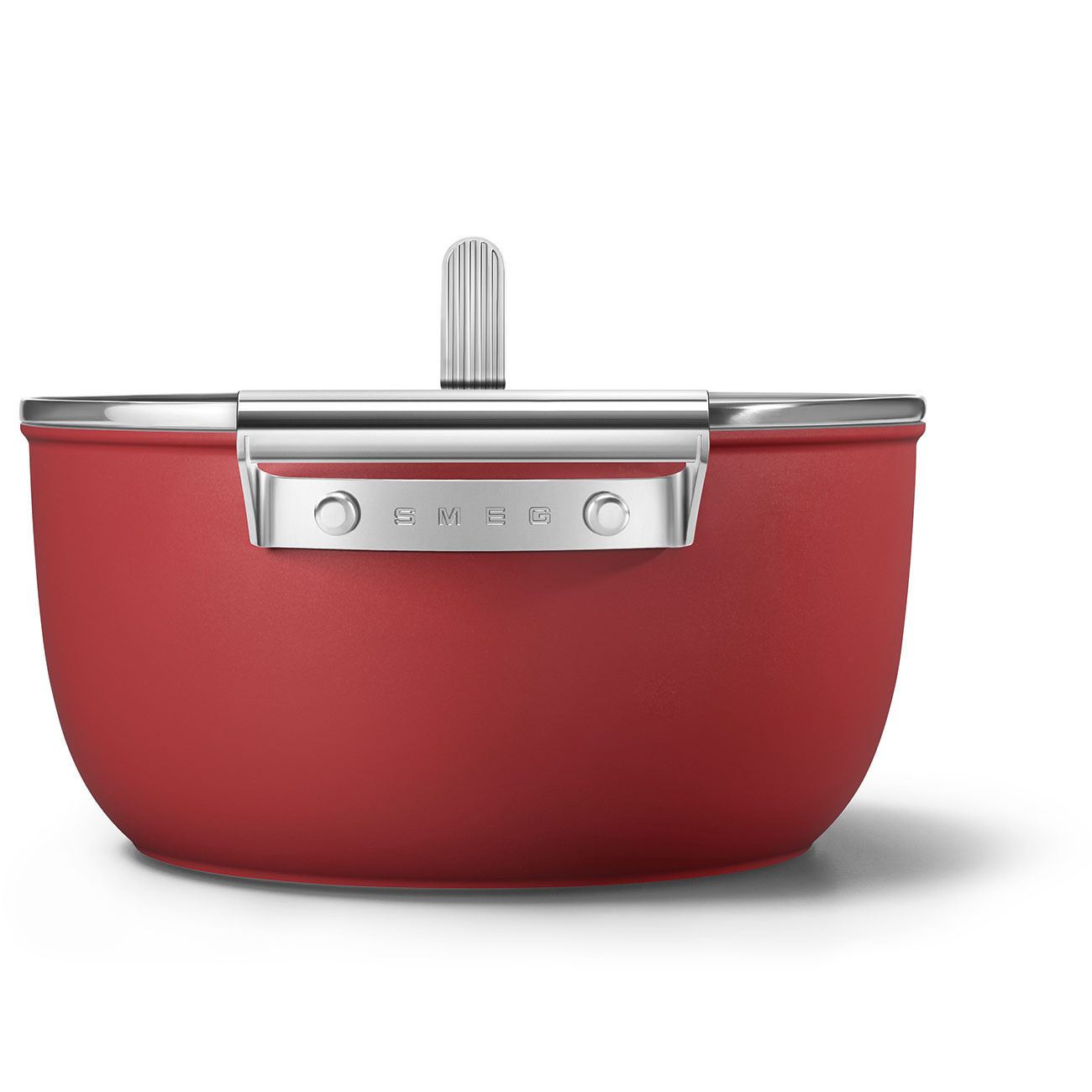 Ensemble de casseroles rouge mat Smeg