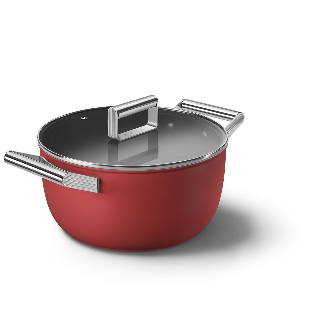 Ensemble de casseroles rouge mat Smeg