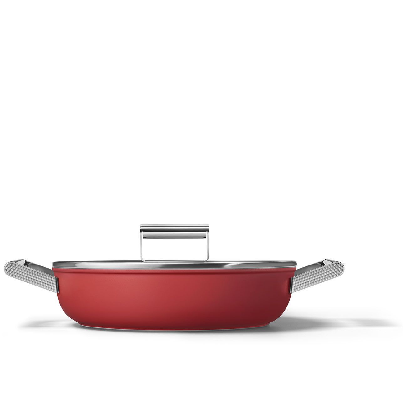 Ensemble de poêles à frire rouge mat Smeg