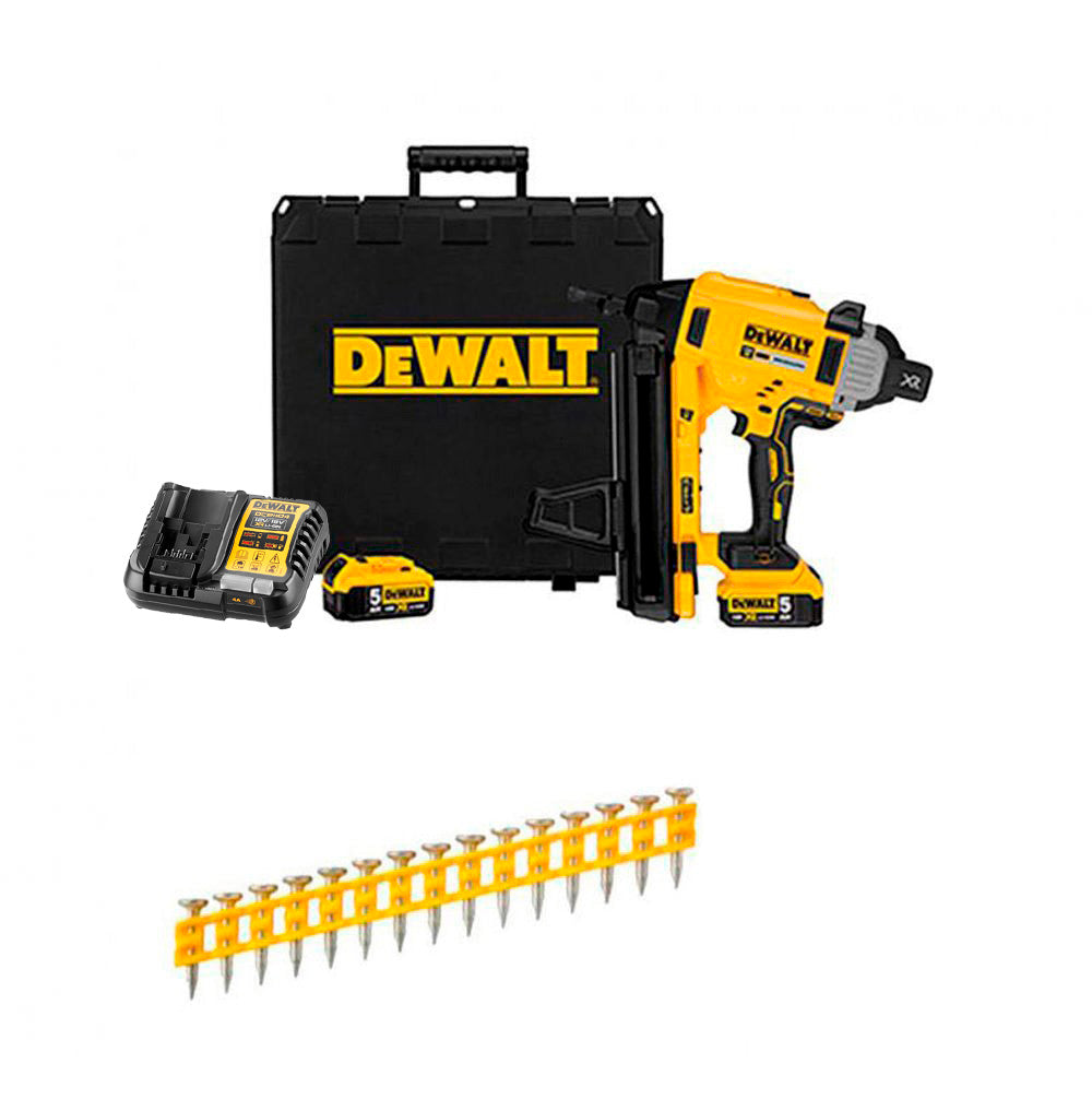 Dewalt DCN890P2 18V Battery-Powered Concrete and Steel Nailer Combo + 5,025 20mm Nails