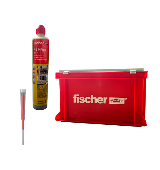 Pack of 20 Chemical Anchor Cartridges 300ml FIS P Plus 300 T + 40 nozzles + box Fischer 573261