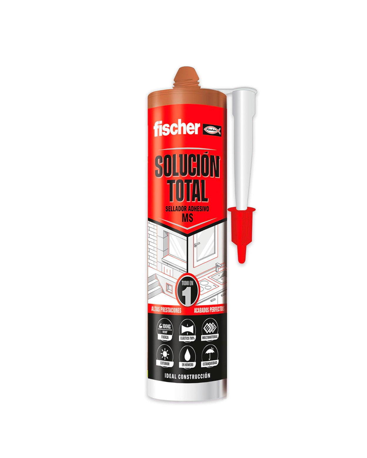 Cartucho Sellante Adhesivo MS Solucion Total 290ml Fischer FISCHER - 3