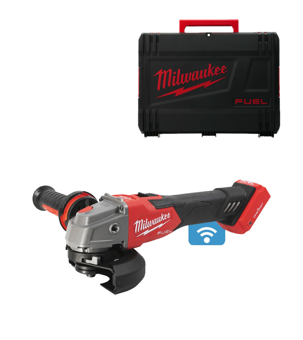 M18 125mm Fuel ONE-KEY haakse slijper met Milwaukee M18 koffer ONEFSAG125XB-0X