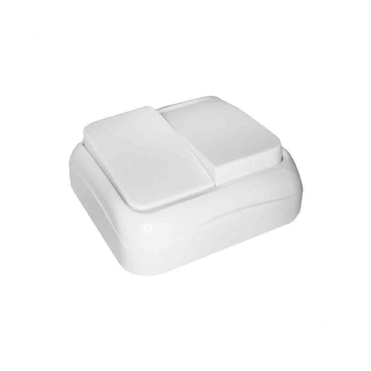 Surface-mounted double switch Spa Series White EDM 43156
