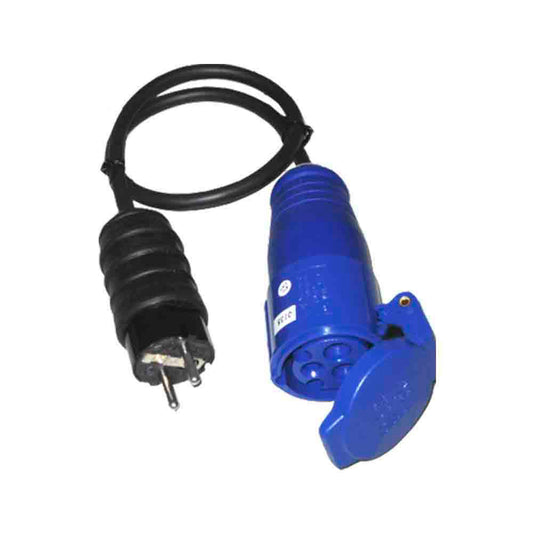EDM-adapter van Schuko-stekker naar CEE-stopcontact 2P+T, 16A, 230V, 50 cm