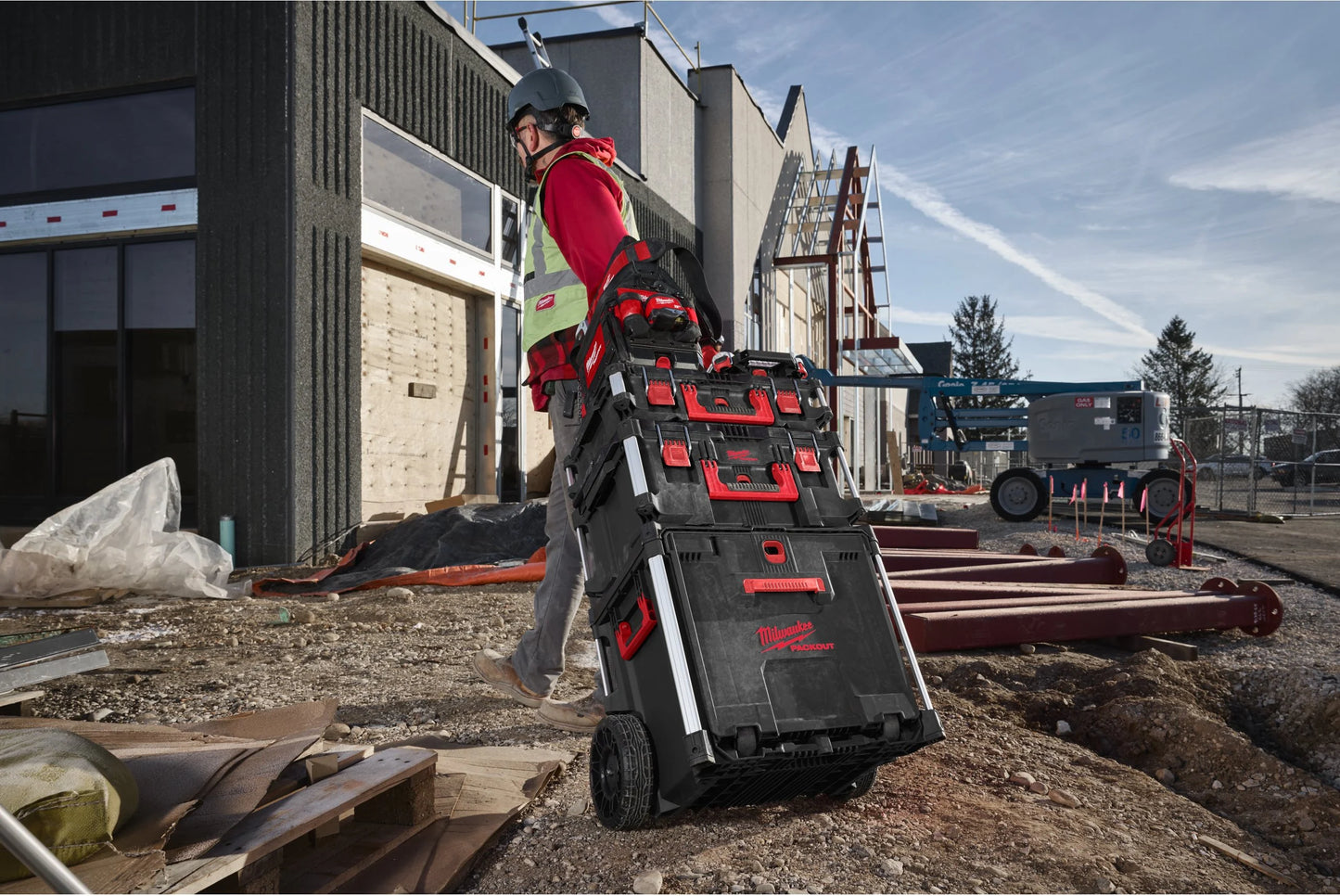 Koffer met wielen en lade PACKOUT Milwaukee
