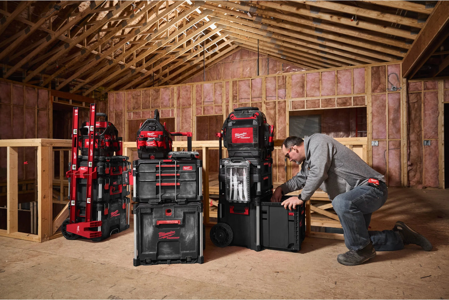 Koffer met wielen en lade PACKOUT Milwaukee