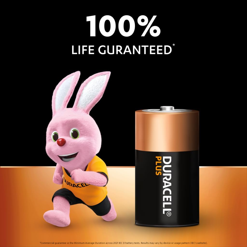 Lot de 2 piles alcalines Duracell Plus Power C
