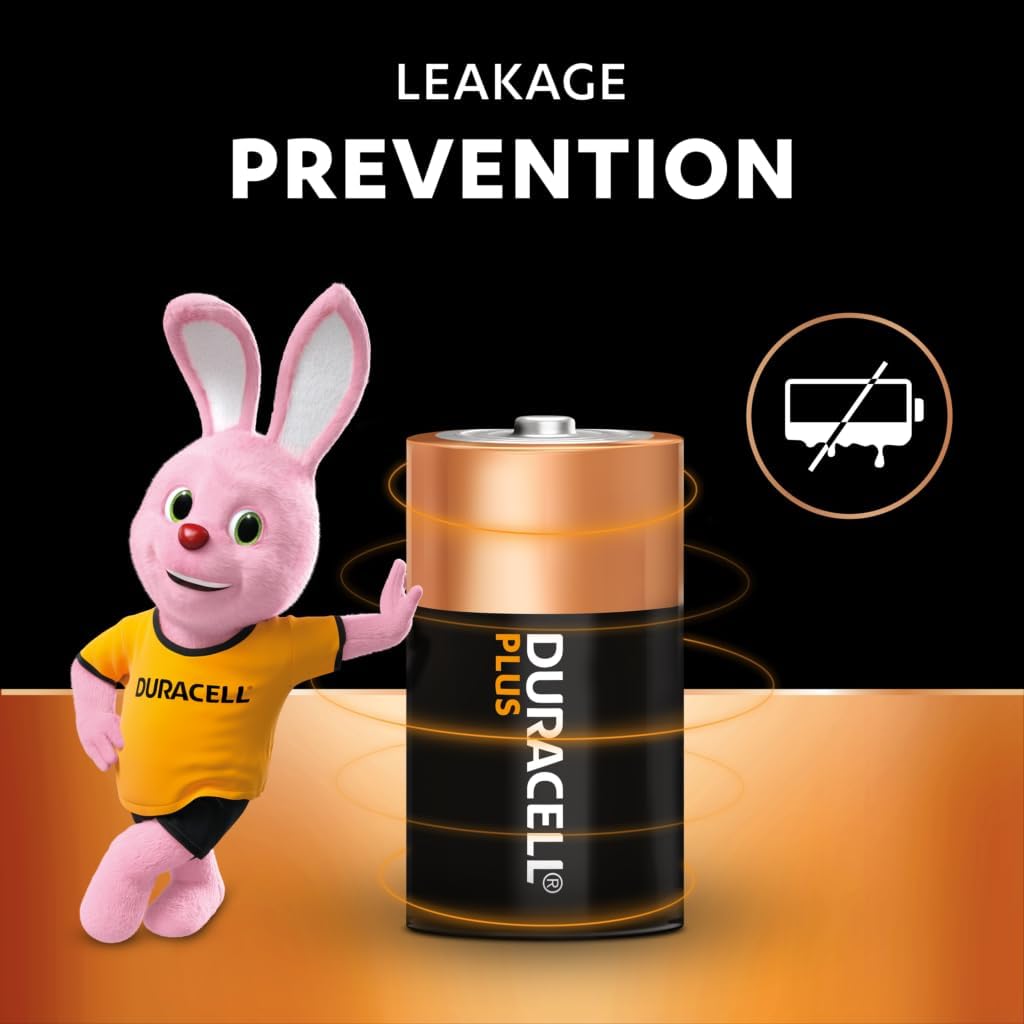 Lot de 2 piles alcalines Duracell Plus Power C