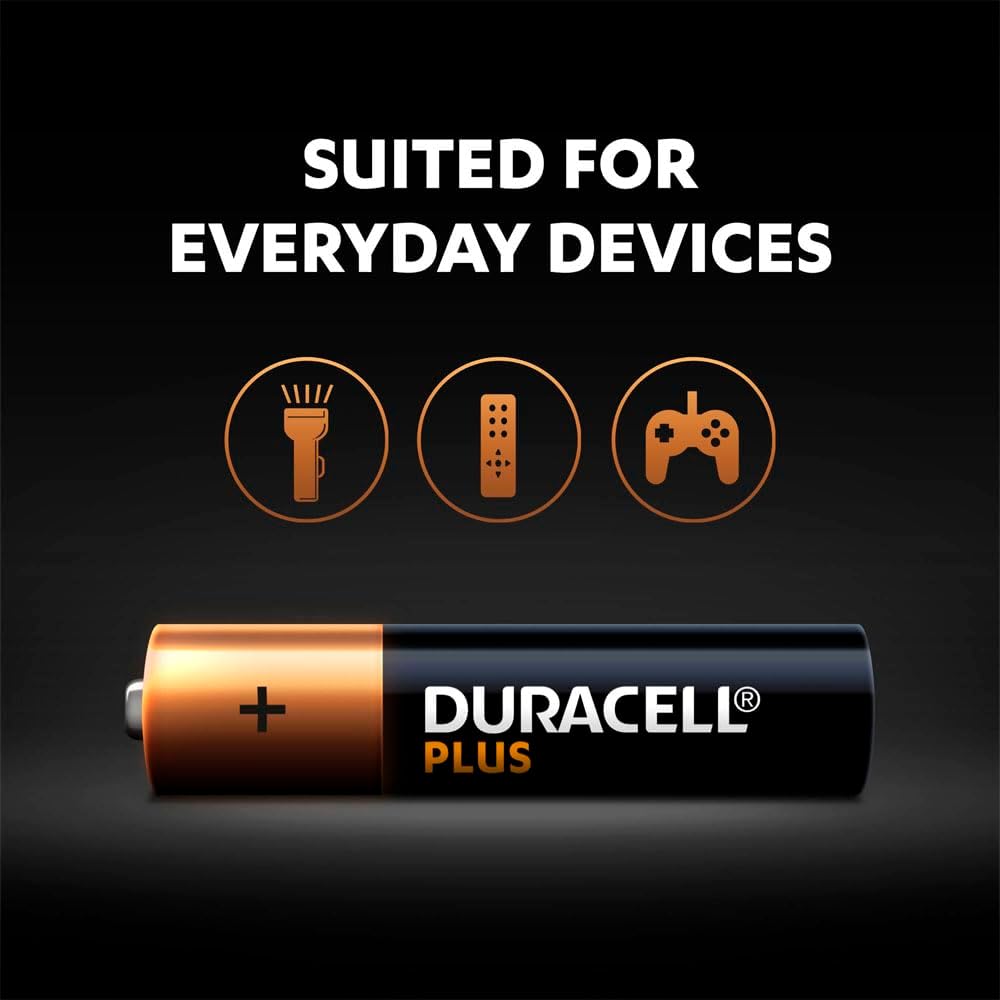 Lot de 4 piles alcalines Duracell Plus Power AAA