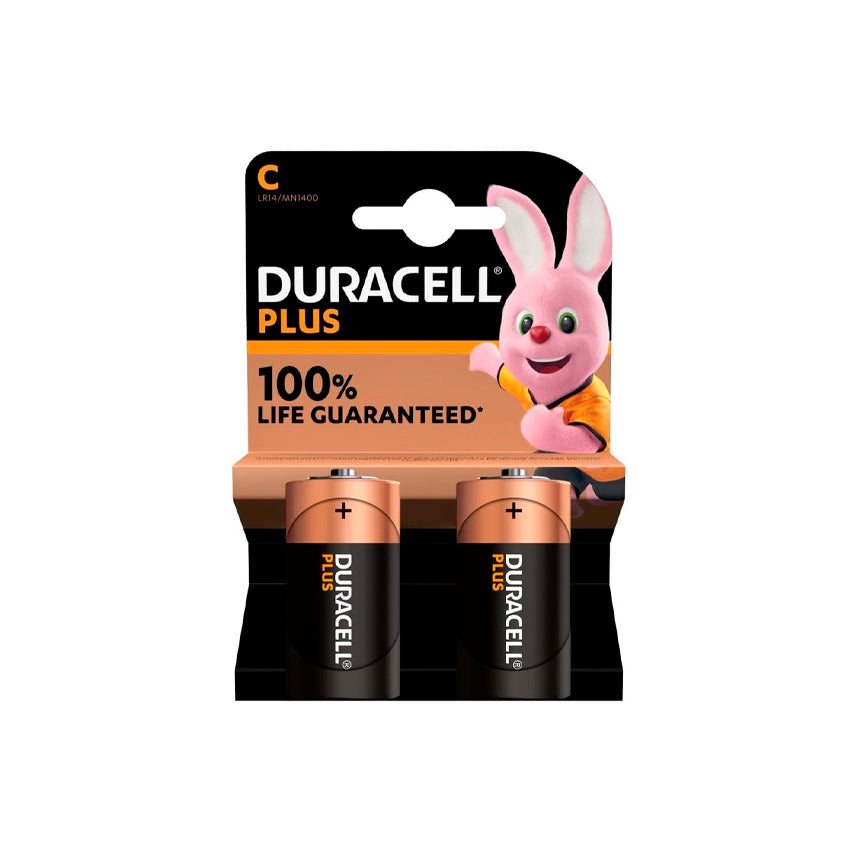 Lot de 2 piles alcalines Duracell Plus Power C