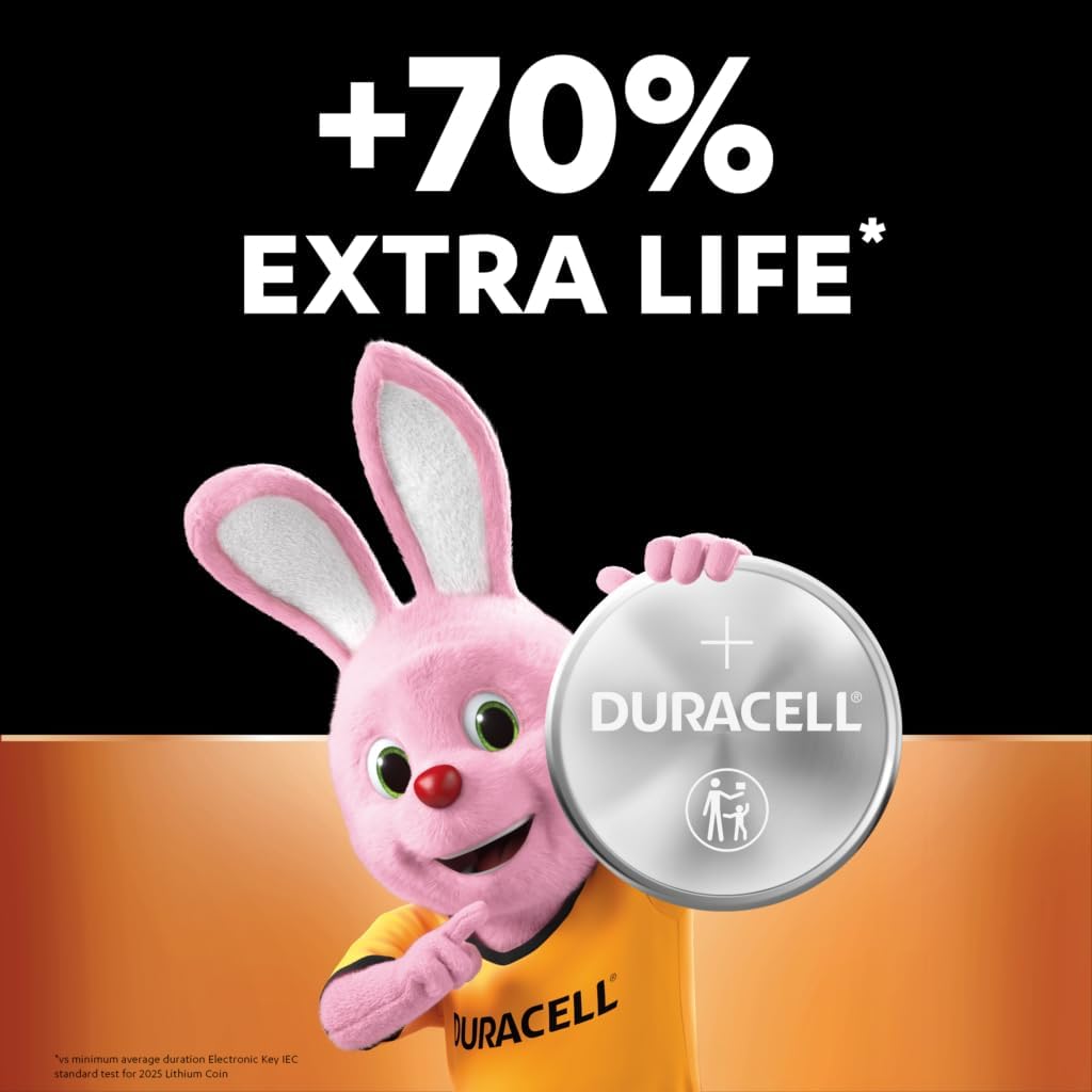 Duracell Plus Power CR2025 3V Lithium Coin Cell 2-Pack