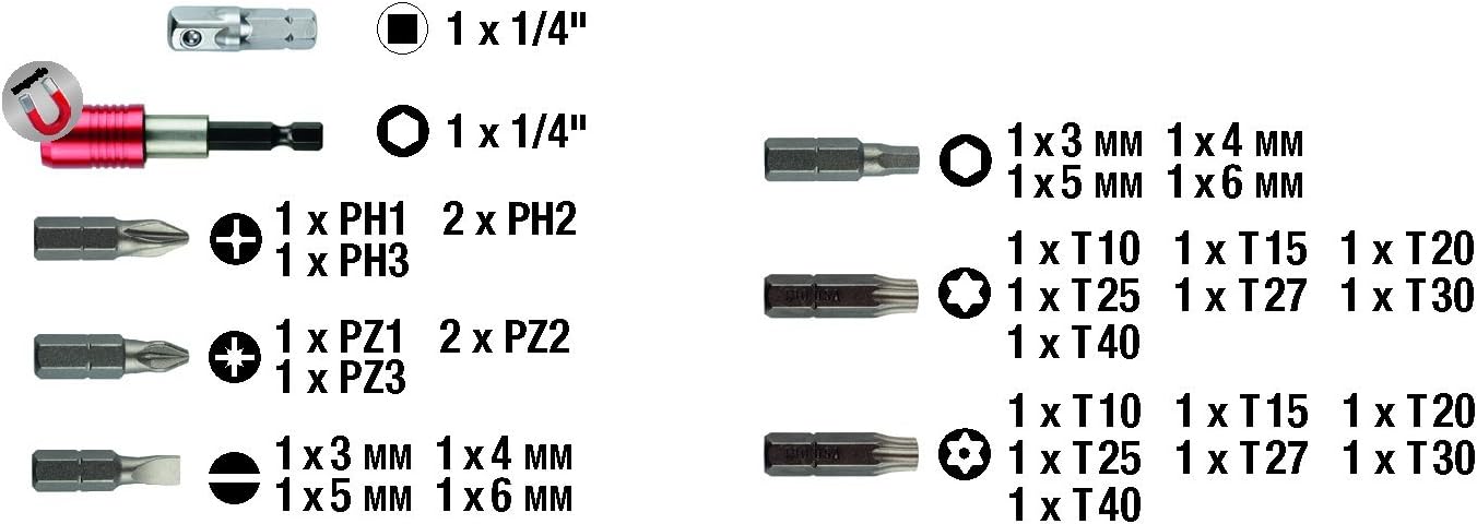 Jeu d'embouts 32 pièces KWB 49118490