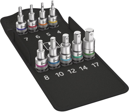Set van 9 zeskantdoppen Zyklop met vasthoudfunctie Wera 8740 C HF 1