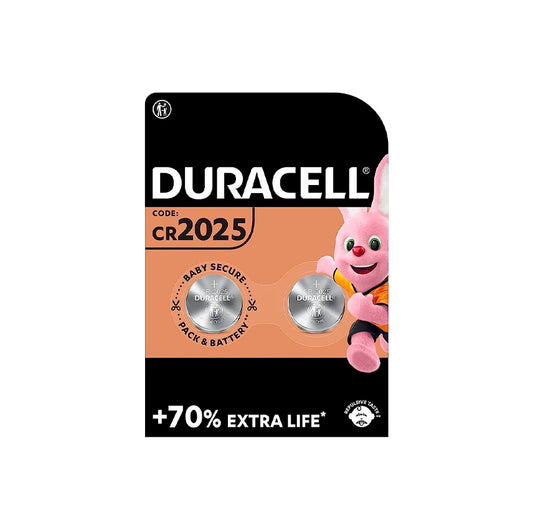Duracell Plus Power CR2025 3V Lithium Coin Cell 2-Pack