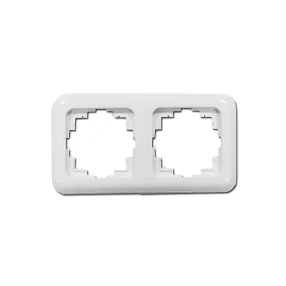 Cadre à encastrer 2 éléments Série Term Blanc 150x80mm EDM 65321