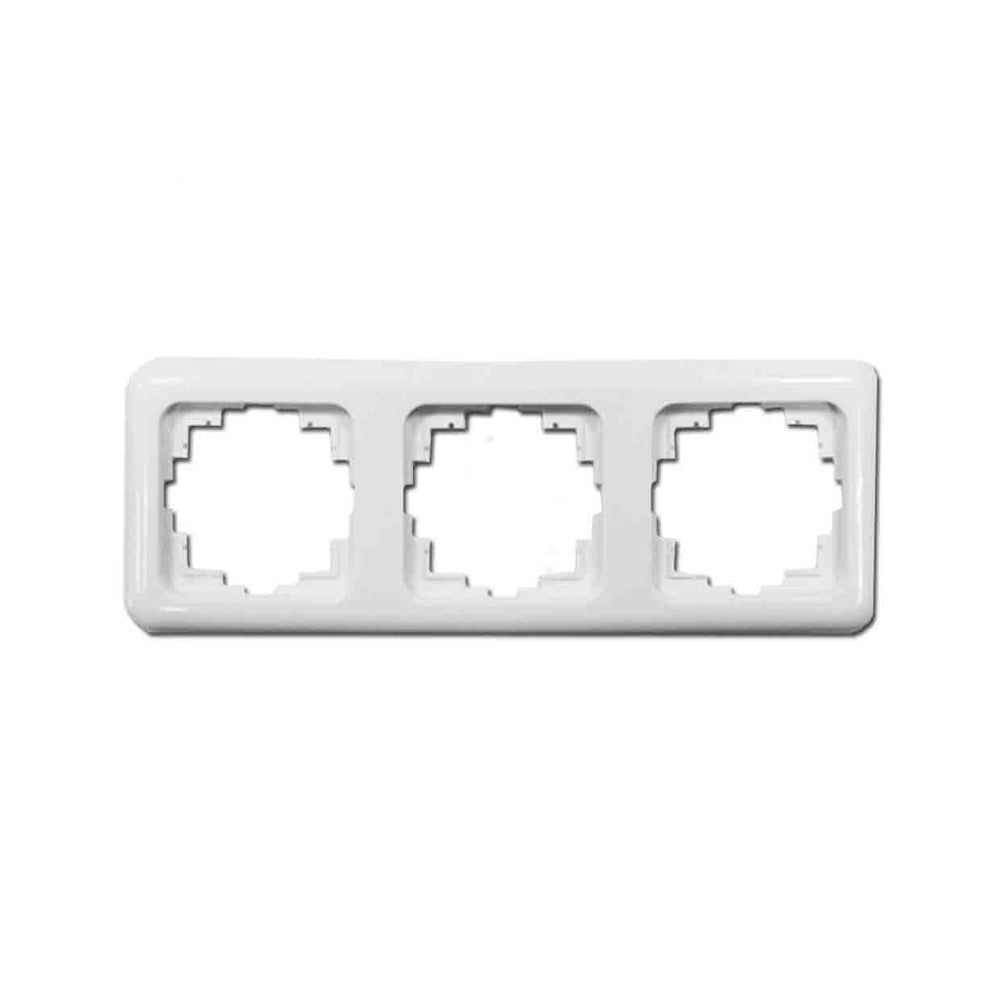 Cadre encastrable 3 éléments Série Term Blanc 220x80mm EDM 65322