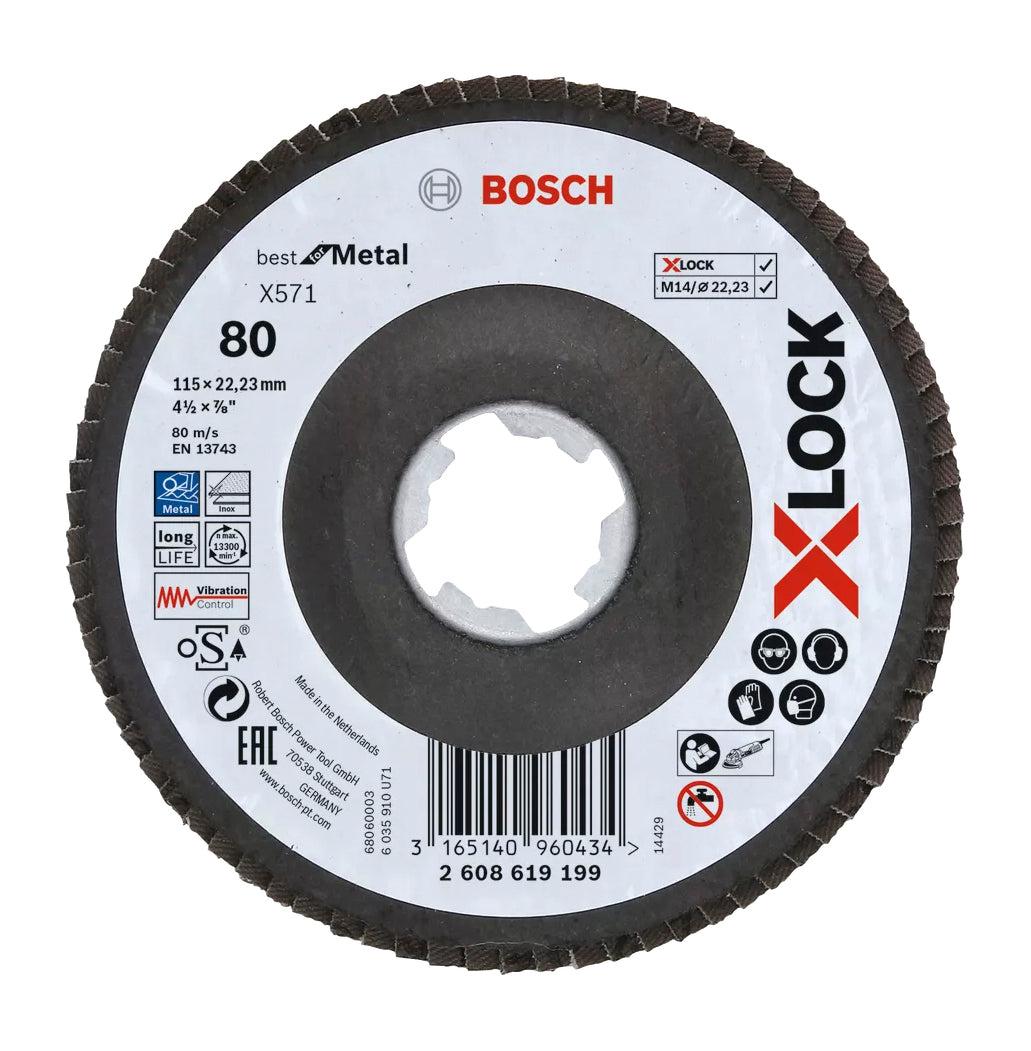 Bosch X571 Best for Metal X-LOCK 115mm Flap Disc