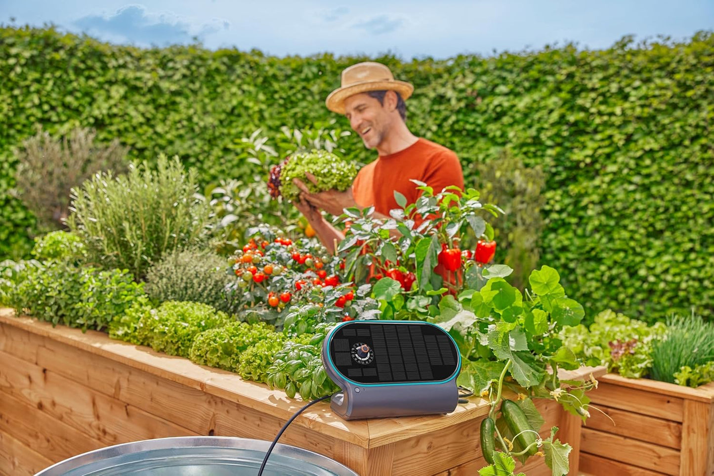 AquaBloom L Automatische, op zonne-energie werkende irrigatieset van Gardena 13330-20
