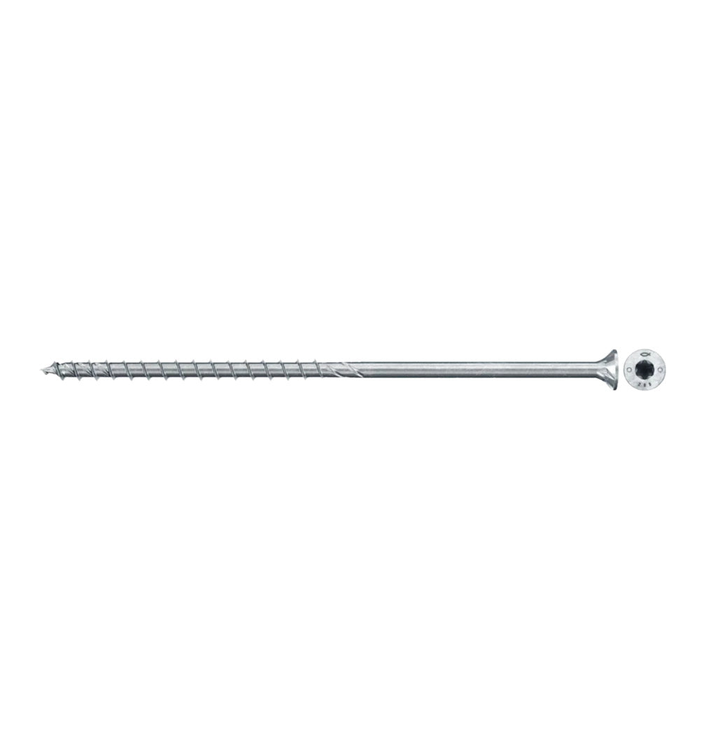 Doos met 50 stuks PowerFast FPF II CTP-houtschroeven met stervormige TX-sleuf en gedeeltelijke Fischer-schroefdraad