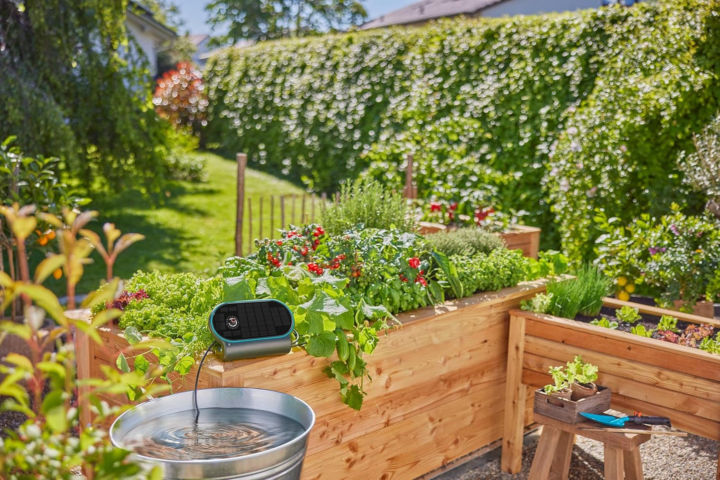 AquaBloom L Automatische, op zonne-energie werkende irrigatieset van Gardena 13330-20