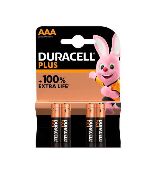 4-Pack Duracell Plus Power AAA Alkaline Batteries