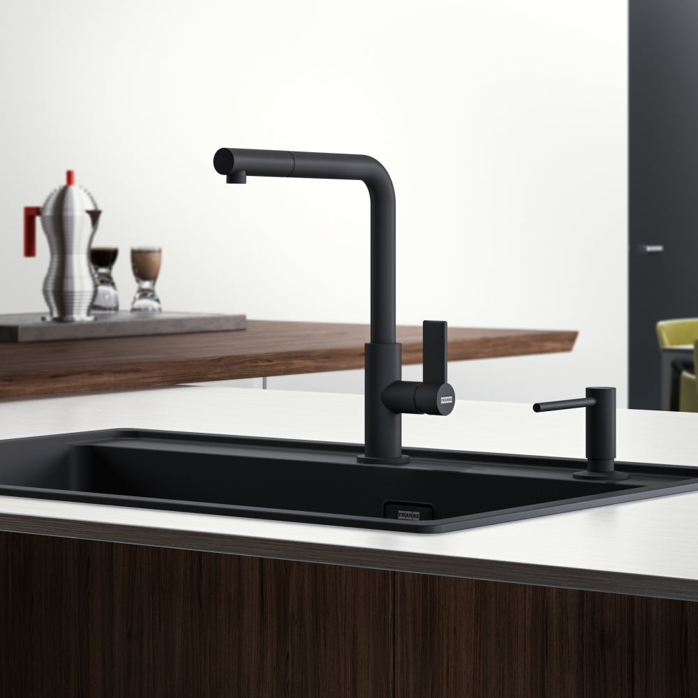 Franke Neptune Evo Pull Out Kitchen Faucet Matte Black 115.0711.725