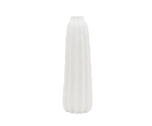 Vase décoratif en grès blanc de Kaduna, 48,5 cm, Andrea House