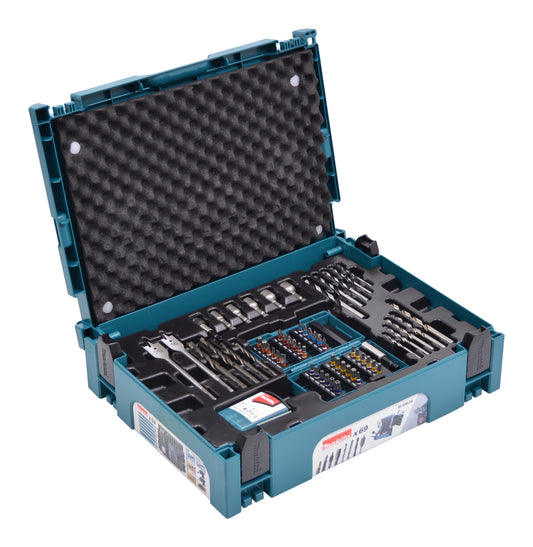 Makita B-49638 Mallette d'accessoires Makpac 69 pièces