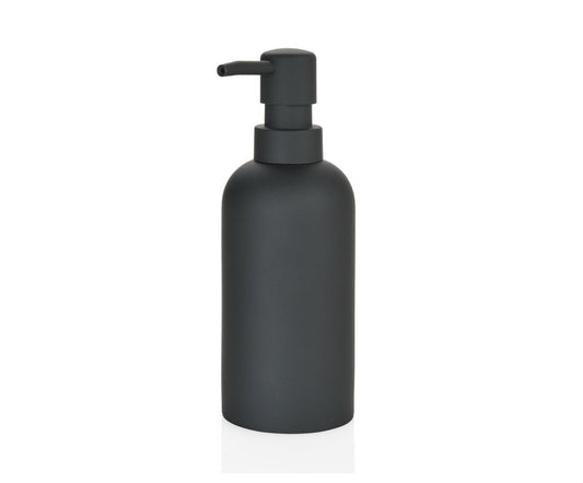 Black resin bathroom dispenser Ø6.5x18.5cm Andrea House