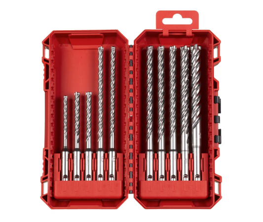 SDS-PLUS MX4 10-delige Milwaukee SDS-PLUS Bitset