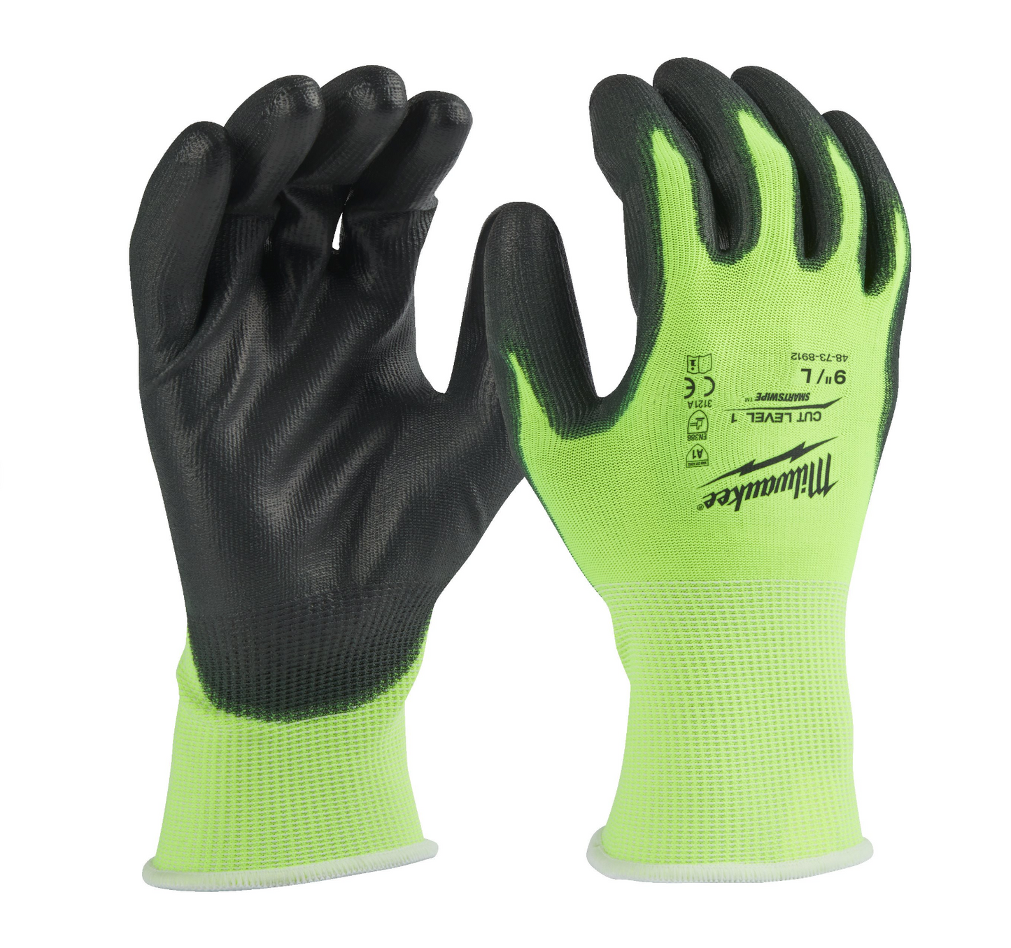 Milwaukee HI-VIS CUT Niveau A Gants de coupe haute visibilité