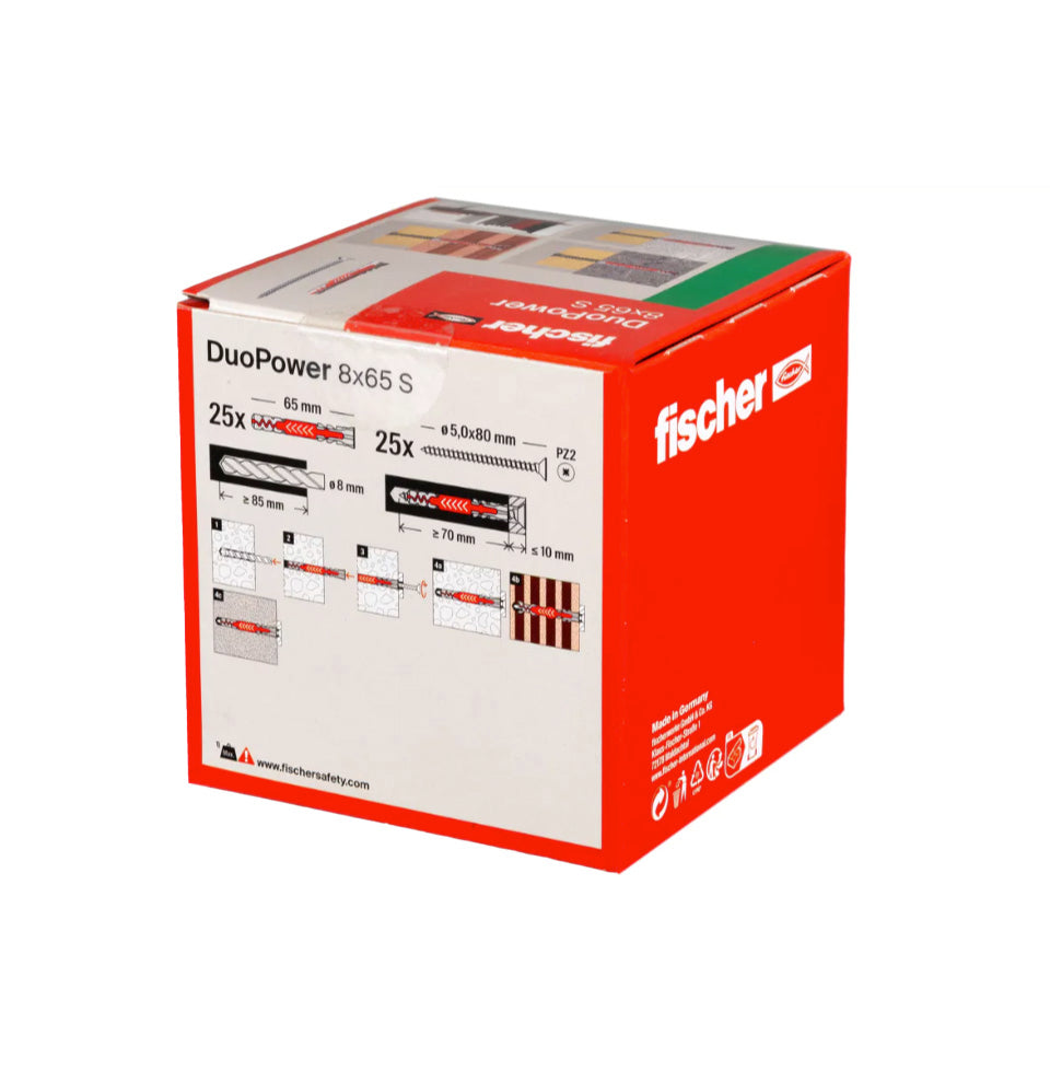 Boîte Taco Duopower 10x50 L S + Vis Fischer 25 unités