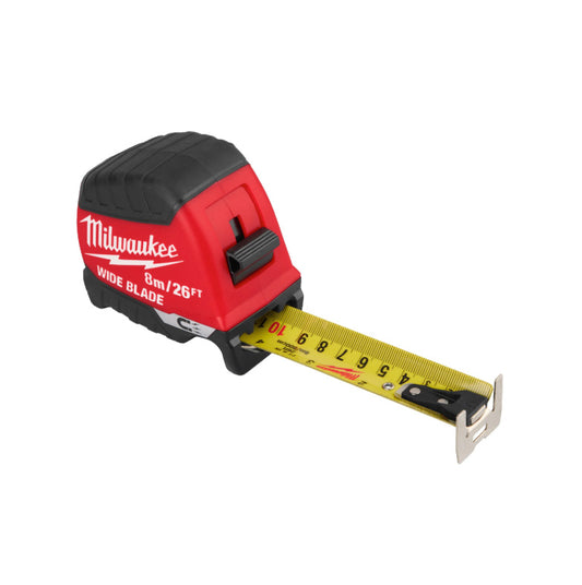 Milwaukee Magnetic Tape Measure 8m x 35mm Wide Blade