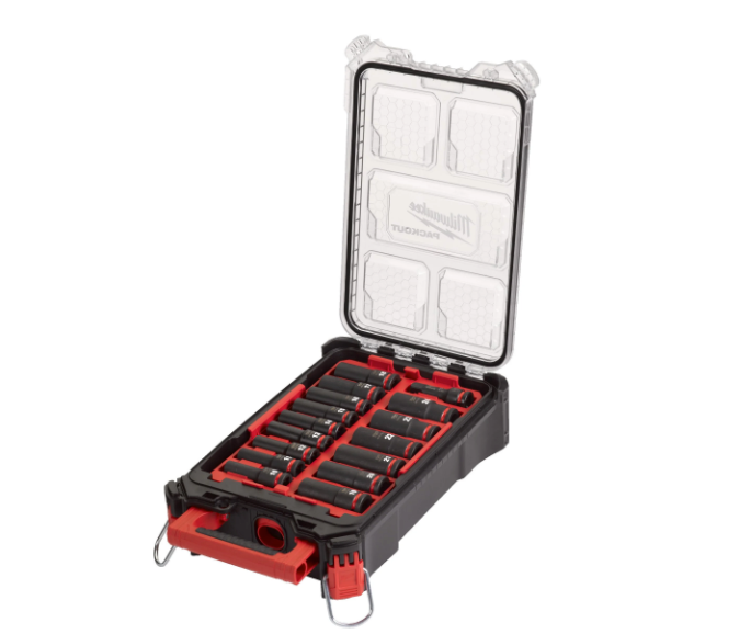 16-piece set of 1/2" impact sockets, Milwaukee 4932480943